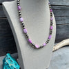 18.25" Purple Opal Necklace w/ 4-7mm Pearls