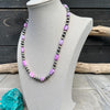 18.25" Purple Opal Necklace w/ 4-7mm Pearls