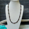 20.5" Stichite & Chariot Quartz Necklace w/ 4-6mm Sterling Pearls