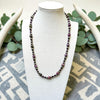 20.5" Stichite & Chariot Quartz Necklace w/ 4-6mm Sterling Pearls