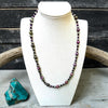 20.5" Stichite & Chariot Quartz Necklace w/ 4-6mm Sterling Pearls