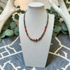 17" Orange Spiny Necklace w/ 4-12mm Sterling Pearls