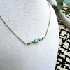 18" Golden Hills & Palomino Bar Necklace w/ 3-4mm Pearls