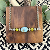 18" Golden Hills & Palomino Bar Necklace w/ 3-4mm Pearls