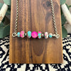 18" Cotton Candy Bar Necklace w/ 3mm Pearls