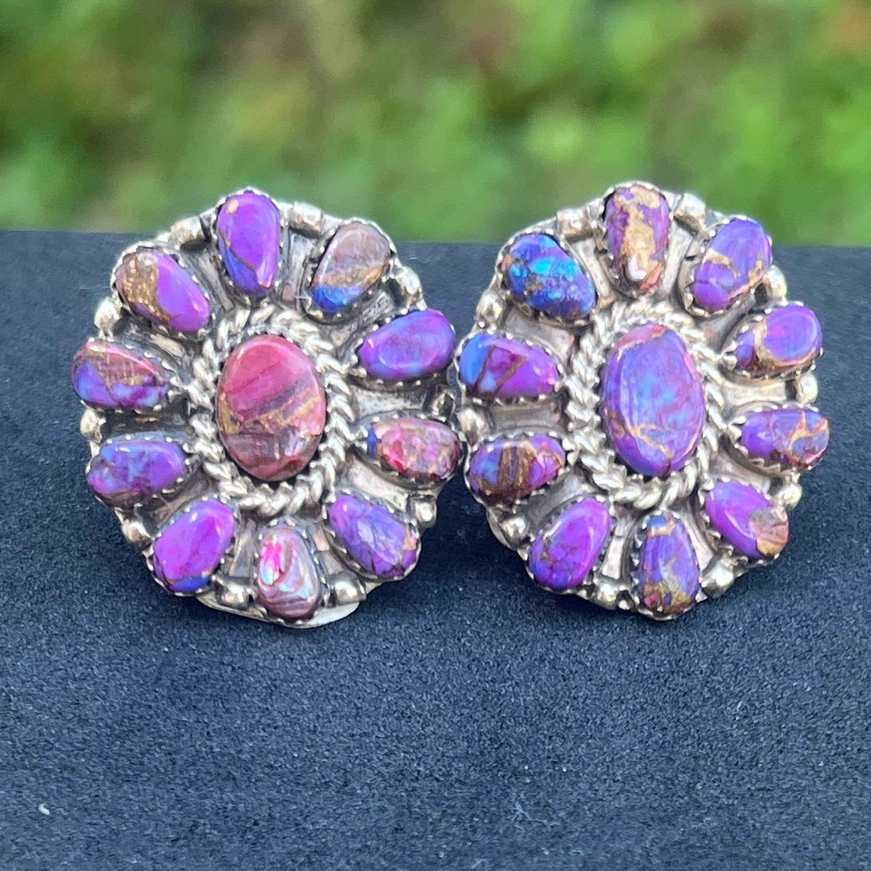 Purple Mohave Turquoise Cluster Ring — Gallery by Jason Benally (Navajo)