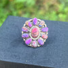 Purple Mohave Turquoise Cluster Ring — Gallery by Jason Benally (Navajo)