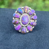 Purple Mohave Turquoise Cluster Ring — Gallery by Jason Benally (Navajo)
