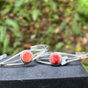 Navajo Handmade Spiny Oyster Bracelet - Esther White