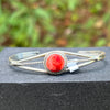 Navajo Handmade Spiny Oyster Bracelet - Esther White