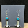Navajo Handmade Kingman Turquoise Earrings - Robinson Martinez
