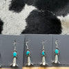 Navajo Handmade Kingman Turquoise Earrings - Robinson Martinez