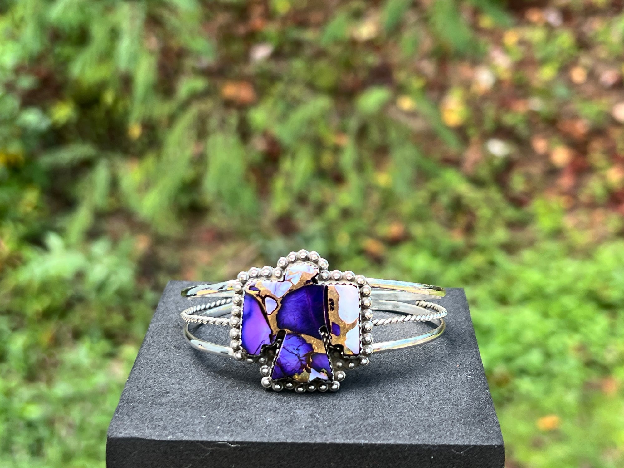 Purple Mohave Thunderbird Statement Bangle