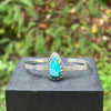 Peacock Dahlia Flexible Cuff — Sterling Silver