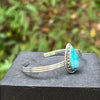 Peacock Dahlia Flexible Cuff — Sterling Silver