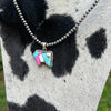 Cotton Candy Cow Pendant