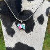 Cotton Candy Cow Pendant
