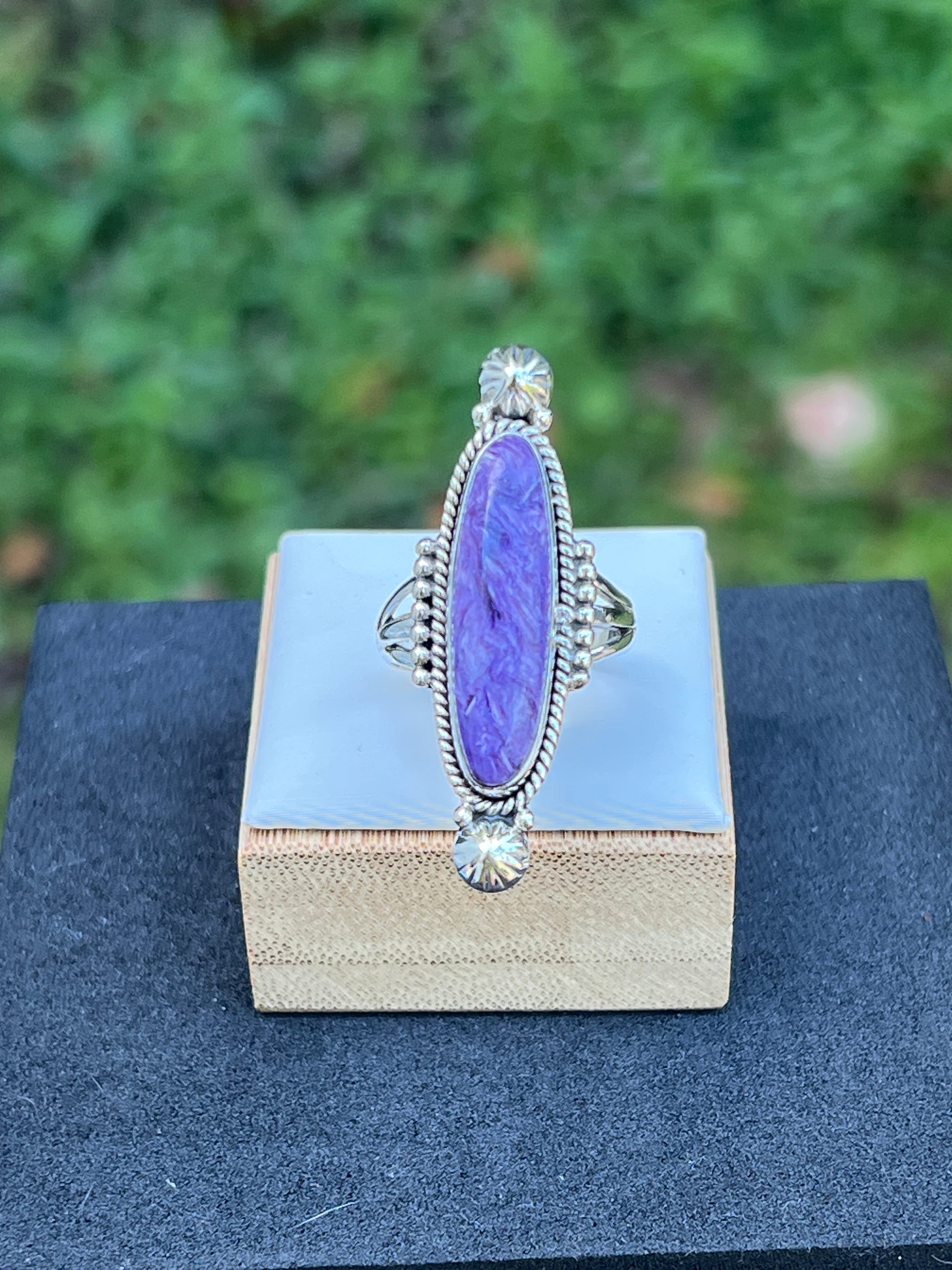 Charoite Statement Ring - 7
