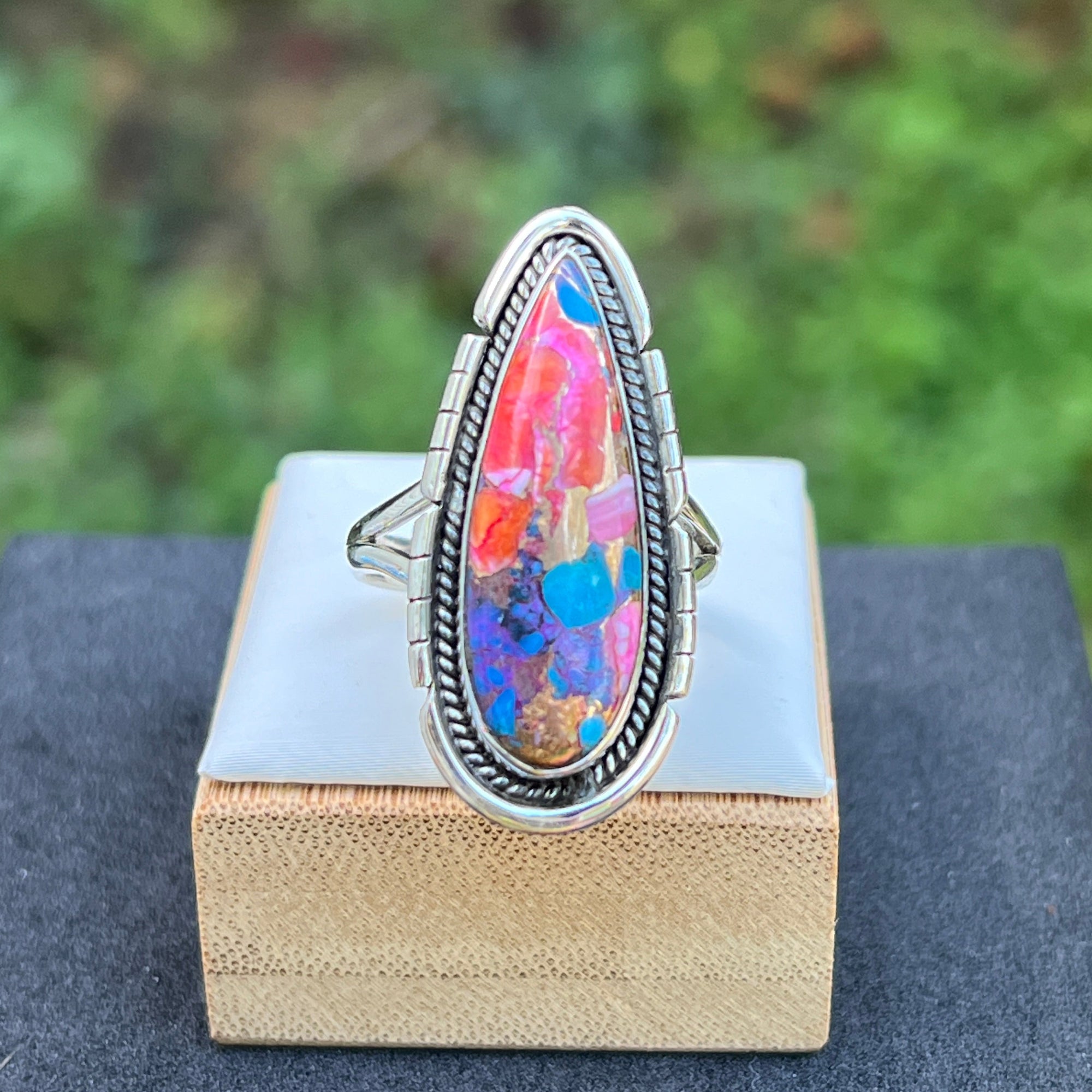 Pink Dahlia Statement Ring - 10