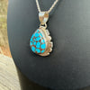 Spiderweb Turquoise Pendant Necklace – L. Yazzie