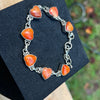 Spiny Oyster Heart Bracelet — Sterling Silver, 8"