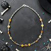 16" Tiger’s Eye & Bumblebee Jasper Necklace