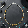 16" Tiger’s Eye & Bumblebee Jasper Necklace