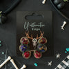 Purple & Rose Dahlia Cluster Y’allternative Edge Earrings