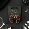 Purple & Rose Dahlia Cluster Y’allternative Edge Earrings
