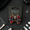 Purple & Rose Dahlia Cluster Y’allternative Edge Earrings