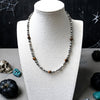 17" Tiger’s Eye & Patterned Pearl Necklace