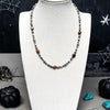 17" Tiger’s Eye & Patterned Pearl Necklace