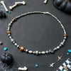 17" Tiger’s Eye & Patterned Pearl Necklace