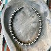 17" Sterling 10mm & 5mm Pearl Necklace