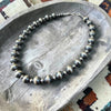 17" Sterling 10mm & 5mm Pearl Necklace