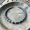 17" Sterling 10mm & 5mm Pearl Necklace