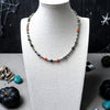 16.5" Blackfire & Blood Orange Fire Opal Necklace