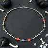 16.5" Blackfire & Blood Orange Fire Opal Necklace