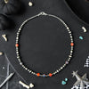 16.5" Blackfire & Blood Orange Fire Opal Necklace
