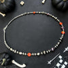 16.5" Blackfire & Blood Orange Fire Opal Necklace