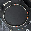 16.5" Blackfire & Blood Orange Fire Opal Necklace