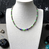 15"+2" Lavender & Nuclear Green Fire Opal Necklace