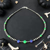 15"+2" Lavender & Nuclear Green Fire Opal Necklace