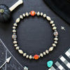 Blackfire & Blood Orange Fire Opal Stretch Bracelet