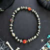Blackfire & Blood Orange Fire Opal Stretch Bracelet