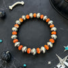 6" Orange Spiny Stretch Bracelet