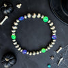 6" Lavender & Nuclear Green Fire Opal Stretch Bracelet