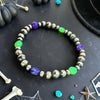 6" Lavender & Nuclear Green Fire Opal Stretch Bracelet