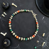 7" Black Emerald & Nectar Fire Opal T-Bar Bracelet