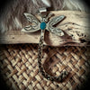 Petite Kingman Turquoise Dragonfly Pendant